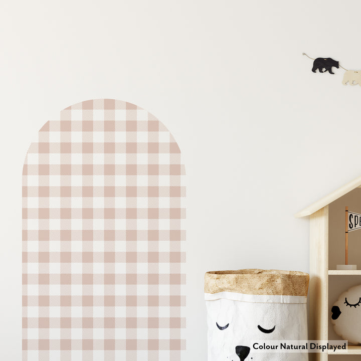 Gingham Arch Wall Decal