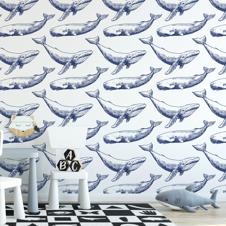 Boho Whale Wallpaper