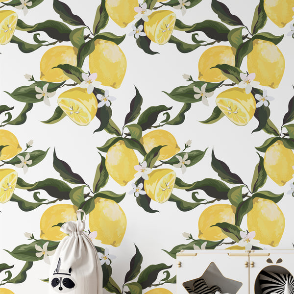 Lemon Paradise Wallpaper – Red Panda Wall Stickers