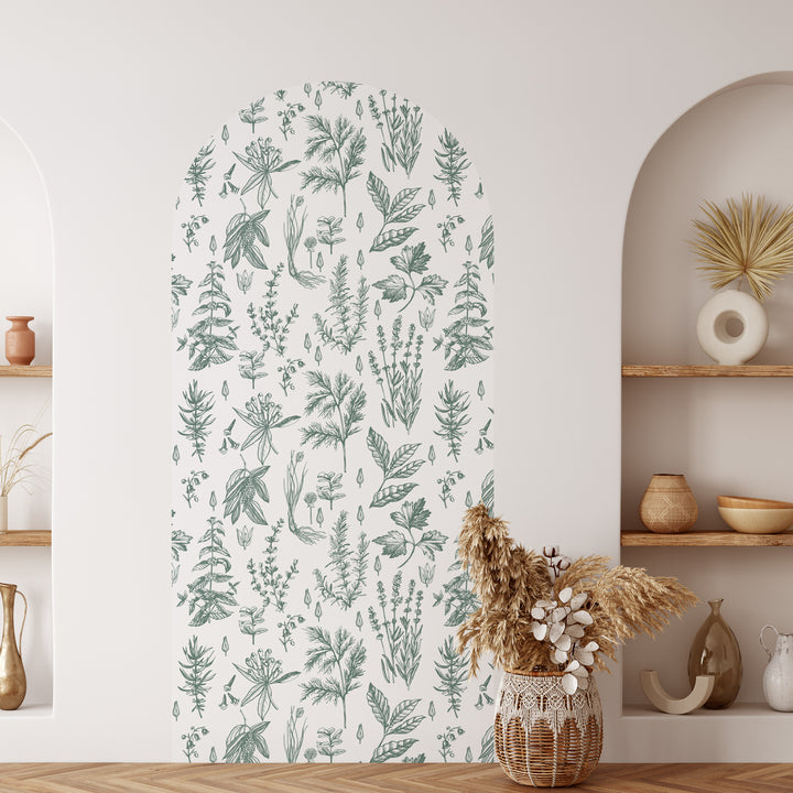 Vintage Herbs Arch Wall Decal