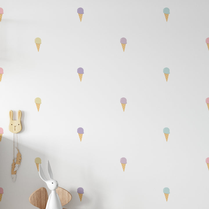 Ice Cream Pattern Wall Decal - Set of 91
