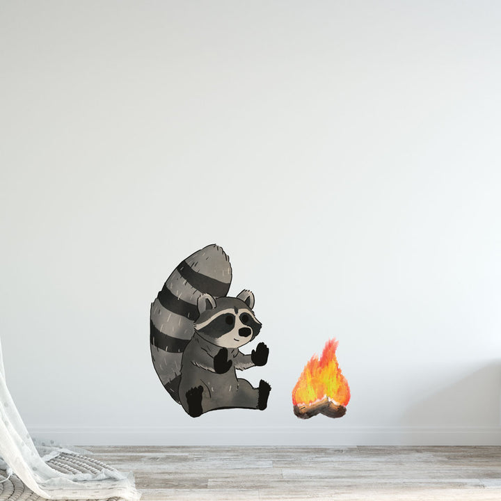 Raccoon & Fire Woodlands Collection Wall Sticker