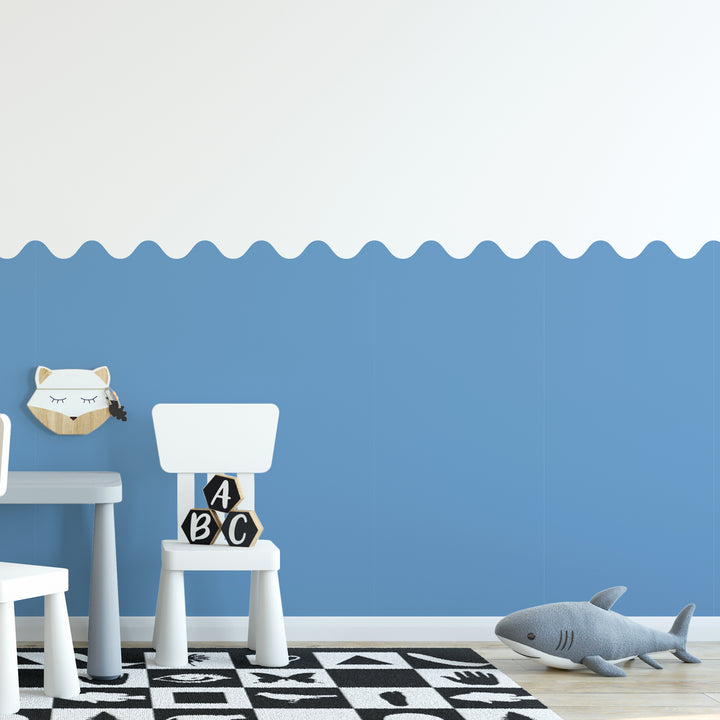 Ocean Waves Colour Blockout Wallpaper